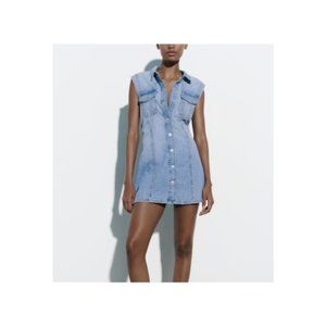 Zara Sleeveless Denim Dress